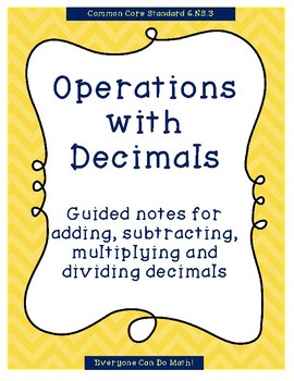 Preview of Operations with Decimals: Guided Notes