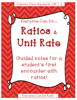 Preview of Guided Notes: Ratios and Unit Rate