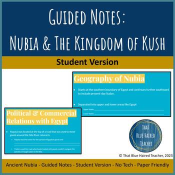 Preview of Guided Notes (Student Version): Nubia & The Kingdom of Kush