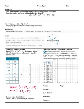 Preview of Guided Notes Teacher Guide - Lesson 4.2, part 2 (Partially completed)