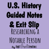 5th Grade Social Studies - Guided Notes - Researching a No