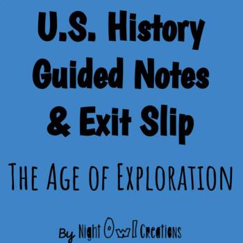 Preview of 5th Grade Social Studies - Guided Notes - The Age of Exploration