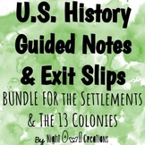 5th Grade Social Studies - Guided Notes BUNDLE First Settl