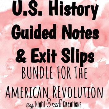 Preview of 5th Grade Social Studies - Guided Notes BUNDLE The American Revolution