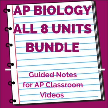 Preview of Guided Notes for AP Biology AP Classroom Daily Videos
