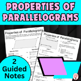 Guided Notes for Properties of Parallelograms