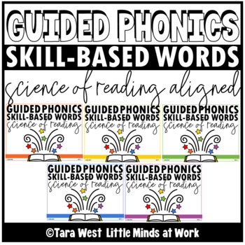 Preview of Guided Phonics + Beyond SOR Skill-Based Words Printables and Centers Bundle