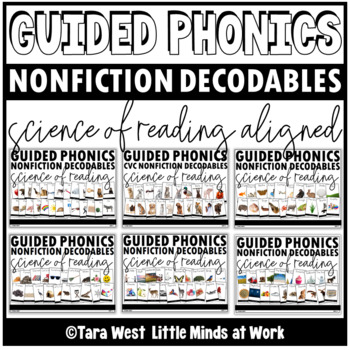 Preview of Guided Phonics + Beyond Science of Reading Decodables Nonfiction BUNDLE Units1-6