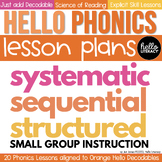 Hello Phonics Orange Lessons 21-40 . Science of Reading
