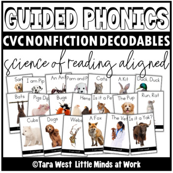 Preview of Guided Phonics + Beyond SCIENCE OF READING Nonfiction Decodables UNIT 2: CVC