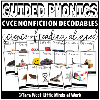 Preview of Guided Phonics + Beyond SCIENCE OF READING Decodables Nonfiction UNIT 4: CVCE