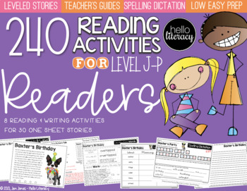 Preview of Reading Comprehension : 240 Reading Activities for Level J-P Readers
