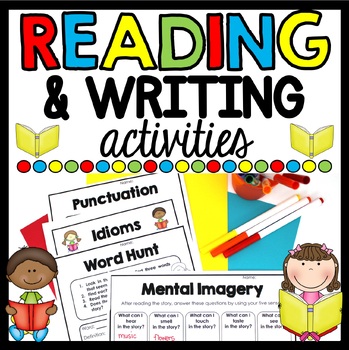 Preview of Fun Reading and Writing Activities Worksheets - Vocabulary and Comprehension