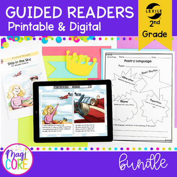 Preview of 2nd Grade Guided Reading Small Group Books, Lessons, Worksheets Print & Digital