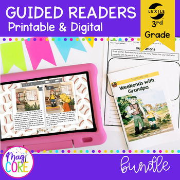 Preview of 3rd Grade Guided Reading Small Group Books, Lessons, Worksheets Print & Digital