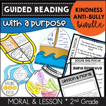 Preview of Anti Bullying Kindness Reading Activities Bundle Social Emotional Learning