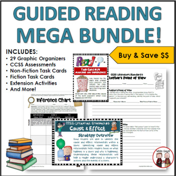 Preview of Guided Reading Activities Bundle for Upper Elementary
