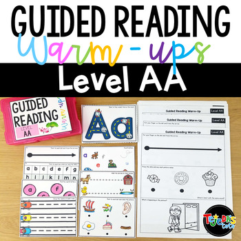 Preview of Guided Reading Activities Level AA Small Group Phonics Reading Intervention