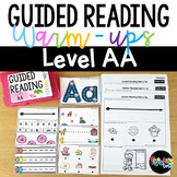 Guided Reading Activities Level AA Small Group Phonics Rea