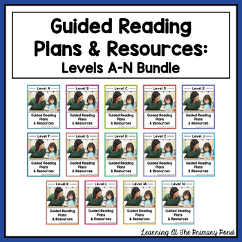 Preview of Guided Reading Lesson Plans, Books, & Activities for K-2 | Levels A-N Bundle