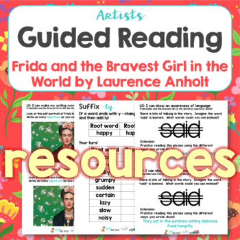 Preview of Guided Reading Resources for Frida Kahlo and the Bravest Girl by Laurence Anholt