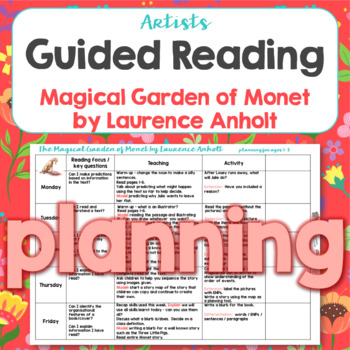 Preview of Guided Reading Planning for The Magical Garden of Claude Monet