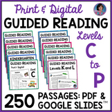 Guided Reading Comprehension Passages and Questions: PDF & Digital Google Slides
