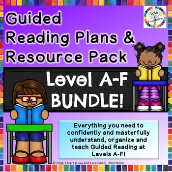 Preview of Guided Reading BUNDLE: Levels A-F Resource, Lesson Planning, & Activity Packs