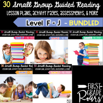 Preview of Guided Reading BUNDLE Levels F-J Lesson Plans and Activities for Small Group