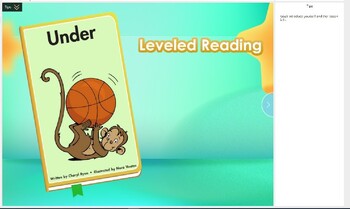 Preview of Guided Reading Beginner GR1-L0-U1-LC1-6 Under