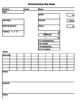 Preview of Guided Reading Benchmark Data