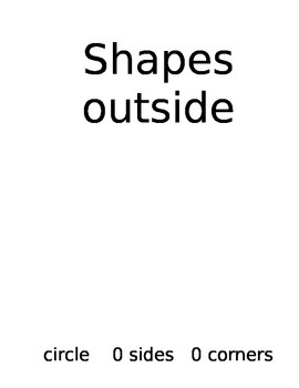 Preview of Guided Reading Book: Shapes Outside