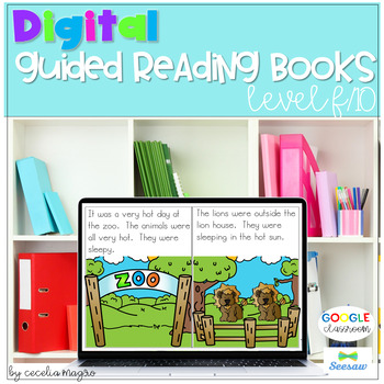 Preview of Guided Reading Books Level F 10 Google and Seesaw Digital and Printable