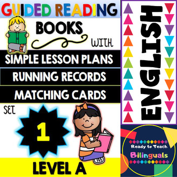 Preview of Guided Reading Books - Level A -Lesson Plans, Running Records and Matching Cards