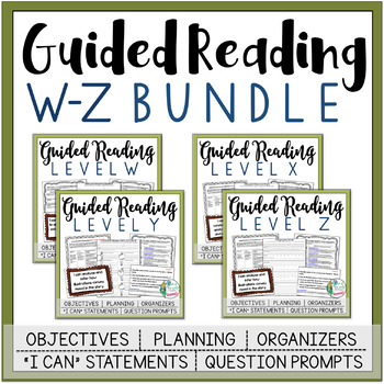 Preview of Guided Reading Bundle - Levels W-Z
