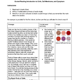 Guided Reading: Cells, Cell Membranes, and Cytoplasm