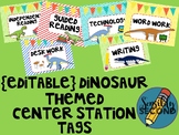 Guided Reading Centers Signs - Dino Themed! {EDITABLE!}