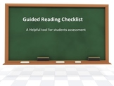 Guided Reading Checklist
