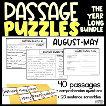 Preview of Guided Reading | Cloze Reading Passages | Comprehension | Seesaw | Google Slides