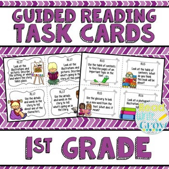 Preview of Guided Reading Common Core Task Cards {1st Grade}