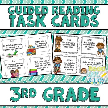Preview of Guided Reading Common Core Task Cards {3rd Grade}