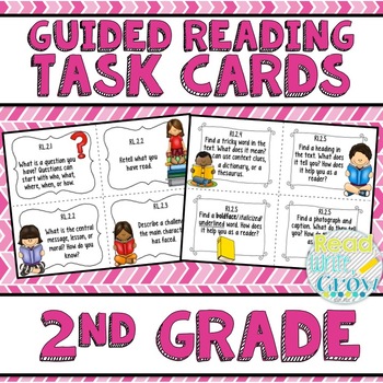 Preview of Guided Reading Common Core Task Cards {2nd Grade}