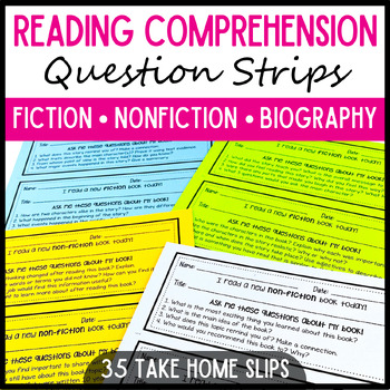 Preview of Guided Reading Comprehension Take Home Questions for Guided Reading & Homeschool