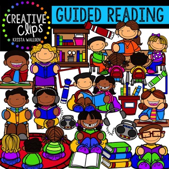 Preview of Guided Reading Kids Clipart {Classroom Centers Clipart}