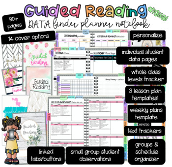 Preview of NO PREP - DIGITAL Guided Reading Data Binder & Planner