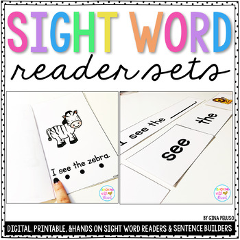 Preview of Guided Reading Emergent Readers, Digital Books, and Sight Word Sentences