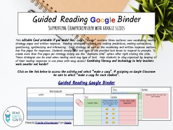 Preview of Guided Reading Google Binder