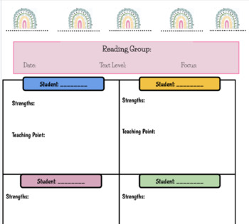 Preview of Guided Reading Group Notes