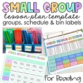 Guided Reading Group Schedule | Small Group Lesson Plan Te