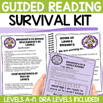 Preview of Guided Reading Group Templates Levels A-N | Guided Reading Binder